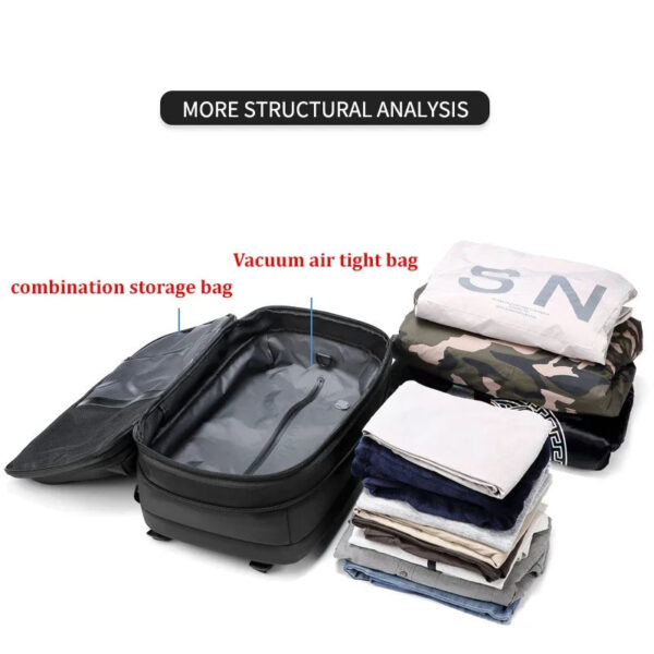 Travel Men 17 inch Laptop Backpack vacuum compression Backpack Business Large Capacity school Backpack expand outdoor backpack - Image 5