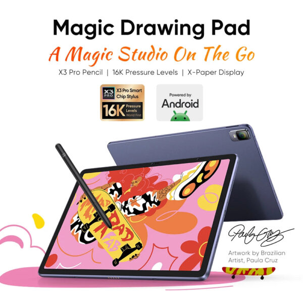 XPPen Magic Drawing Pad 12.2 inch Tablet Android 8GB/256GB 8000mAh with X3 Pro Pencil (16K Pressure/No Charging) Graphics Tablet - Image 6